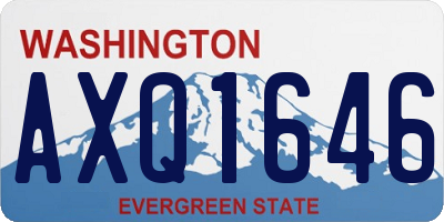 WA license plate AXQ1646