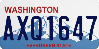 WA license plate AXQ1647