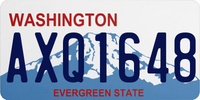 WA license plate AXQ1648