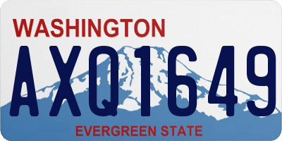WA license plate AXQ1649