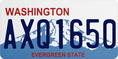 WA license plate AXQ1650
