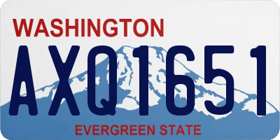 WA license plate AXQ1651