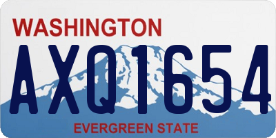 WA license plate AXQ1654