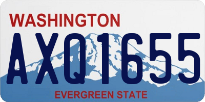 WA license plate AXQ1655