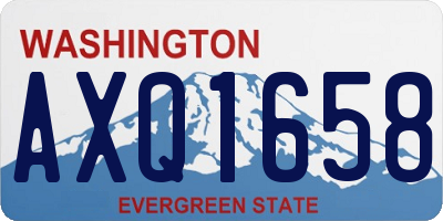 WA license plate AXQ1658