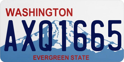 WA license plate AXQ1665