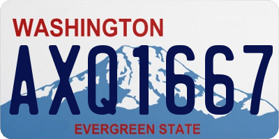 WA license plate AXQ1667