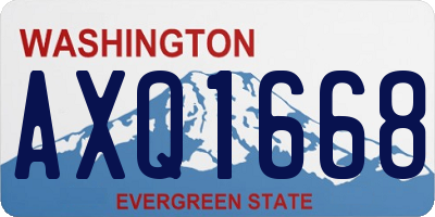 WA license plate AXQ1668
