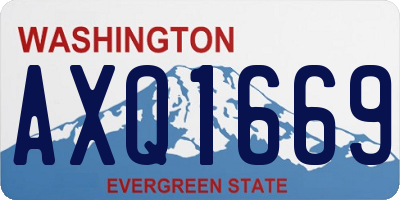 WA license plate AXQ1669