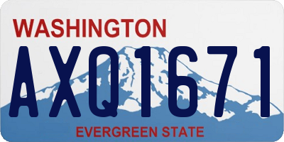 WA license plate AXQ1671
