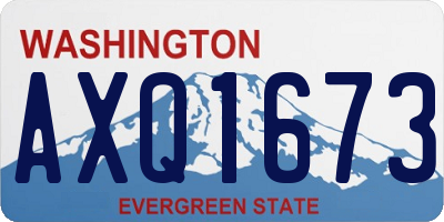 WA license plate AXQ1673