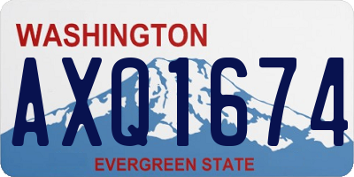 WA license plate AXQ1674