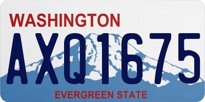 WA license plate AXQ1675