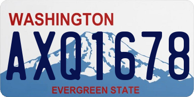 WA license plate AXQ1678
