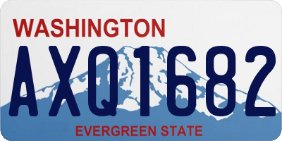 WA license plate AXQ1682
