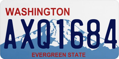 WA license plate AXQ1684