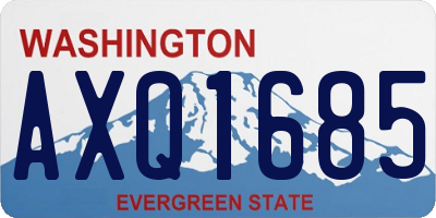 WA license plate AXQ1685