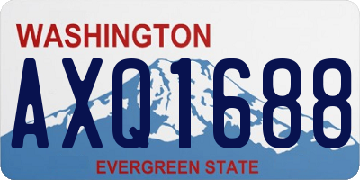 WA license plate AXQ1688