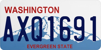 WA license plate AXQ1691