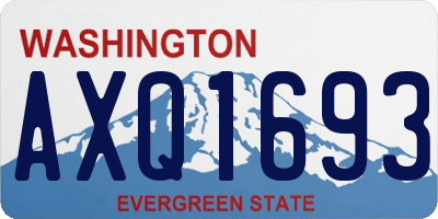 WA license plate AXQ1693