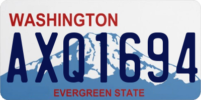 WA license plate AXQ1694