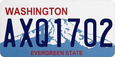 WA license plate AXQ1702