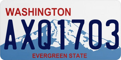 WA license plate AXQ1703