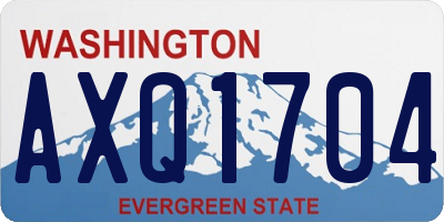 WA license plate AXQ1704