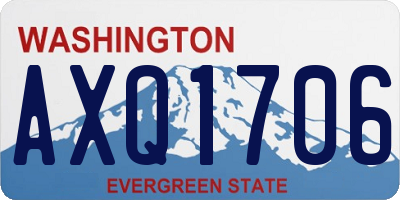 WA license plate AXQ1706