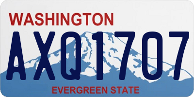 WA license plate AXQ1707