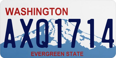 WA license plate AXQ1714