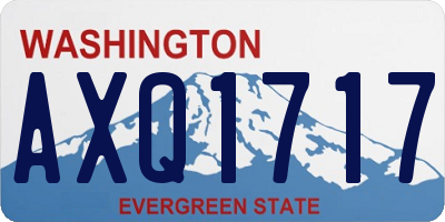 WA license plate AXQ1717