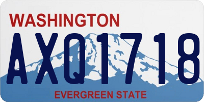 WA license plate AXQ1718
