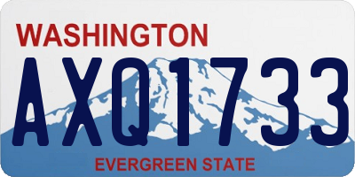 WA license plate AXQ1733