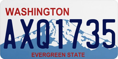 WA license plate AXQ1735