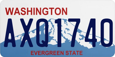 WA license plate AXQ1740