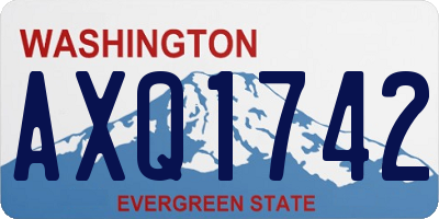 WA license plate AXQ1742