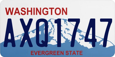 WA license plate AXQ1747