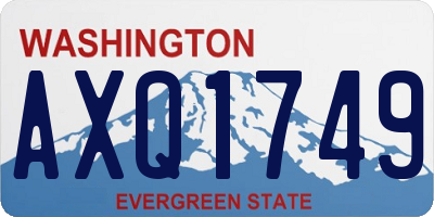 WA license plate AXQ1749