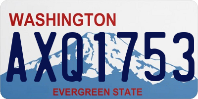 WA license plate AXQ1753