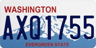 WA license plate AXQ1755