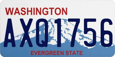 WA license plate AXQ1756