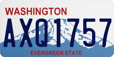 WA license plate AXQ1757