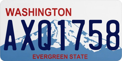 WA license plate AXQ1758