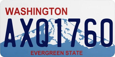 WA license plate AXQ1760