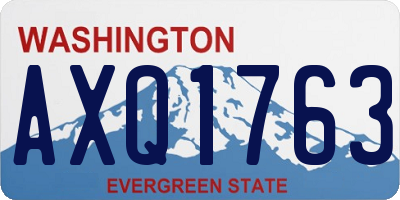 WA license plate AXQ1763