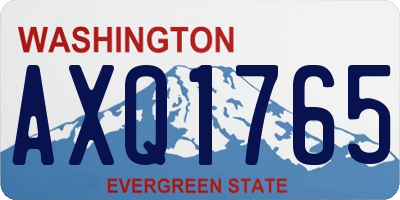 WA license plate AXQ1765
