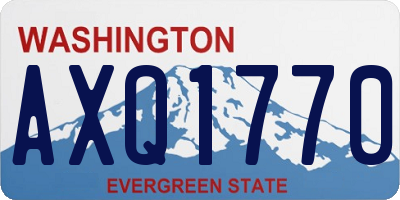 WA license plate AXQ1770