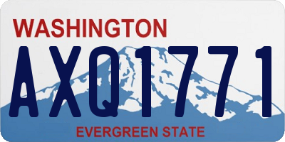 WA license plate AXQ1771
