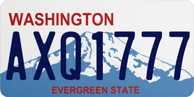 WA license plate AXQ1777